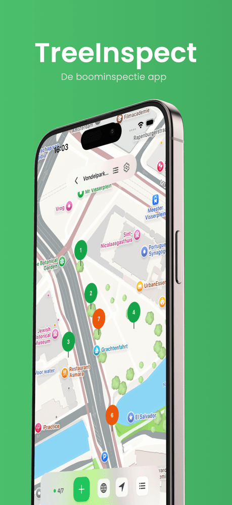 TreeInspect app - digitaal BVC-inspectieformulier voor boomveiligheidscontrole